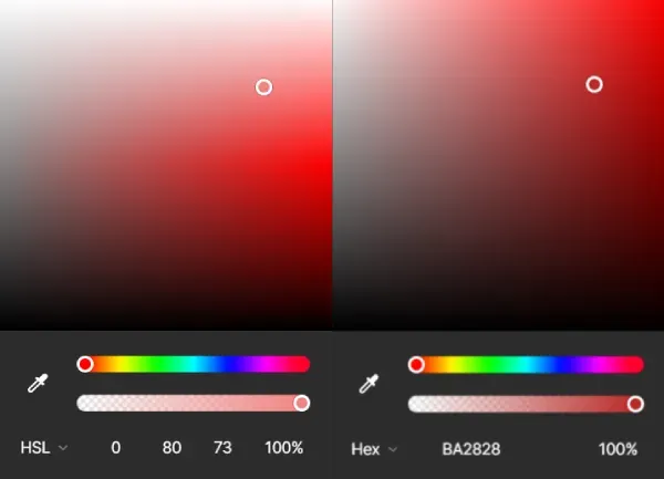 HSL vs RGB in Figma